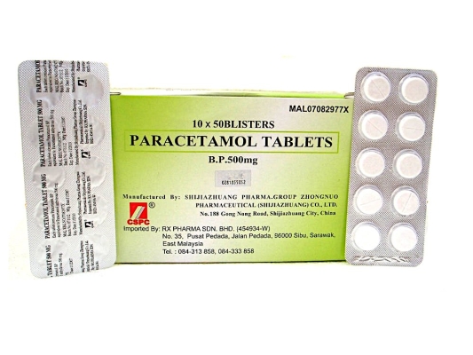 CSPC PARACETAMOL TABLET 1000'STRIP 10 x 50 BLISTER