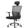 Stylish POSH High Mesh Back Office Chair with Headrest (Black) Office Chairs Office Furniture