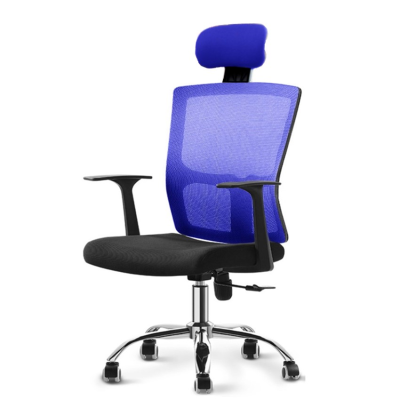 Stylish POSH High Mesh Back Office Chair with Headrest (Blue)