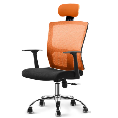 Stylish POSH High Mesh Back Office Chair with Headrest (Orange)