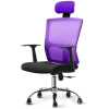 Stylish POSH High Mesh Back Office Chair with Headrest (Purple) Office Chairs Office Furniture