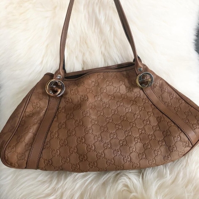 (SOLD) Gucci Guccissima Calfskin Medium Twins Shoulder Bag
