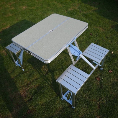 Portable Aluminium Meco Table with 4 Seat