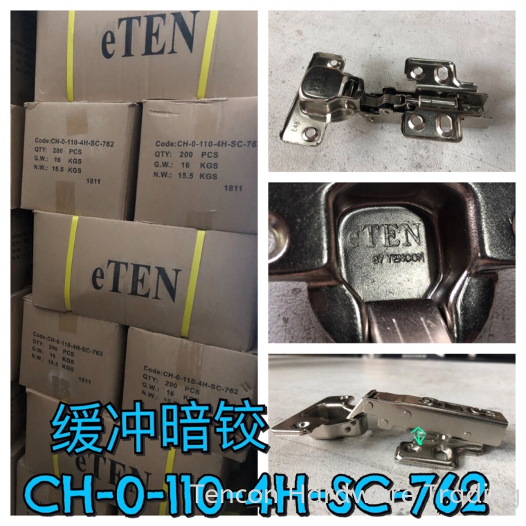 CH-0-100-4H-SC-762 尵 Conceal Hinge eTen Furniture Hardware