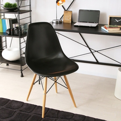 Designer Chair Eames Curvy Chair (Black)