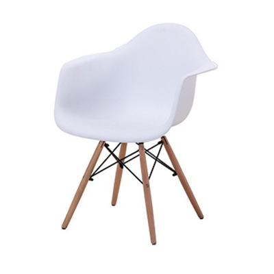 Creative Eames Curvy Design Chairs with Armchair (White)