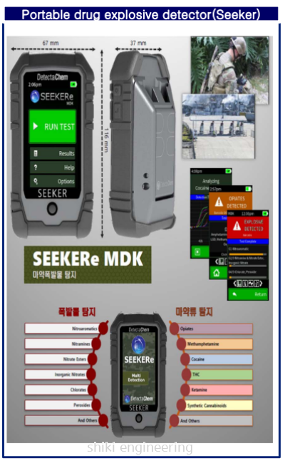 PORTABLE DRUG EXPLOSIVE DETECTOR (SEEKER)