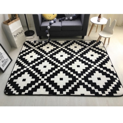 Japanese Black & White Design Tatami Floor Carpet