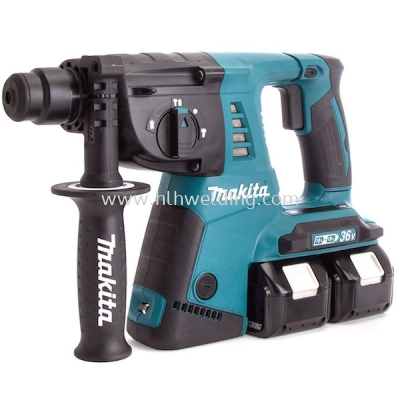 Makita Cordless Rotary Hammer 26mm 1250rpm 36V 4kg DHR263RF4