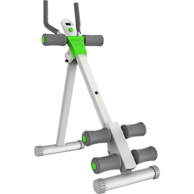 5 min Six Pack Abdominal Shaper Stretching Power Plank Cruncher (White Green)