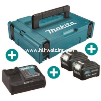 Makita Battery Kit 12V4.0Ah x 2pc, Fast Charger x 1pc MKP1SM122