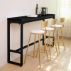 ACCENT Black Steel Leg Melamine Board Bar Table (Black) Bar Table & Stool Kitchen & Dining