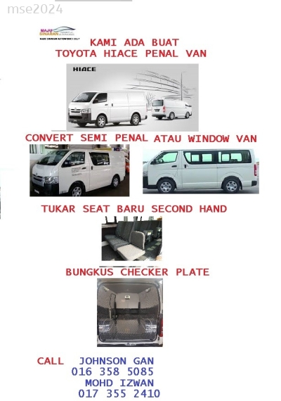 CONVERT TOYOTA HIACE PENAL VAN 