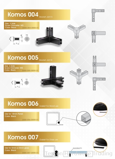 CALDO 3000 SERIES KOMOS SHELVING SYSTEM 004,005,006,007