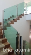 STAIRCASE GLASS RAILING TEMPERED GLASS