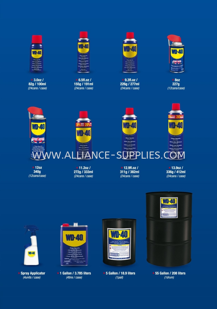 WD-40 Multi-Use Spray Full Range Of Products WD-40 MRO CONSUMABLES / HARDWARE