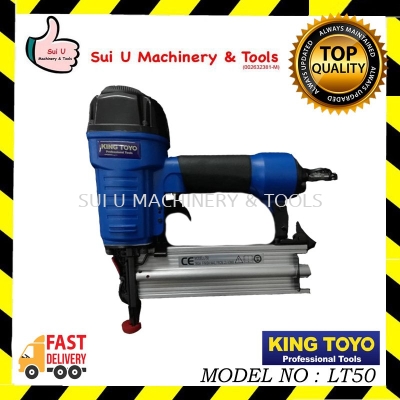 KING TOYO LT50 Air Nailer Gun (T-Nailer) 20-50mm c/w Carry Box