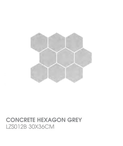 Concrete Hexagon Grey LZS012B