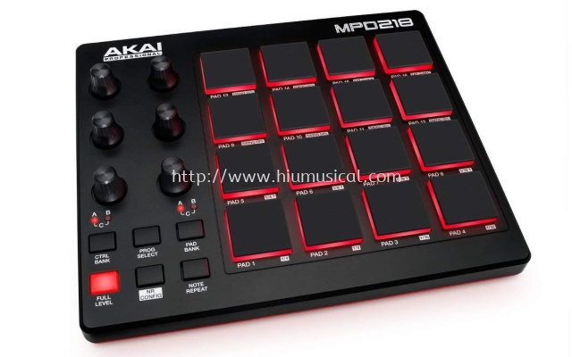 Akai MPD 218 Pad Controller W/ 16 MPC Pads