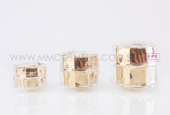 Gold Acrylic Pump Container