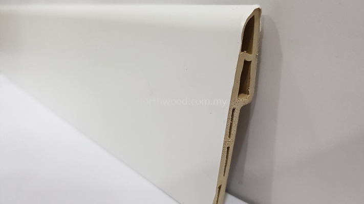 PVC Skirting 70mmH Pure White