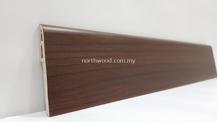 PVC Skirting 70mmH Mahogany