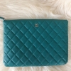 Chanel Medium O Case Green Lambskin SHW Chanel