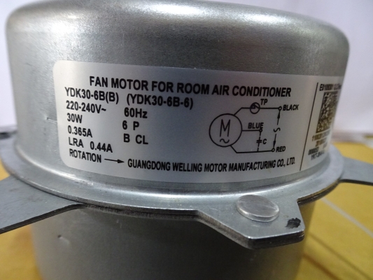 CARRIER YDK-30-6B 30W CONDENSING FAN MOTOR P/N: 11002012001913 - (38KCE009718) 