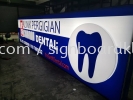 klinik pergigian signboard design Chan dental Light box acrylic box up signage Kotak Lampu Huruf 3D