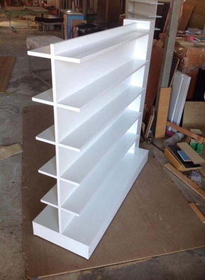 Wooden product shelving