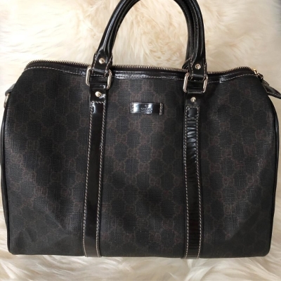 (SOLD) Gucci Canvas Boston Joy Bag