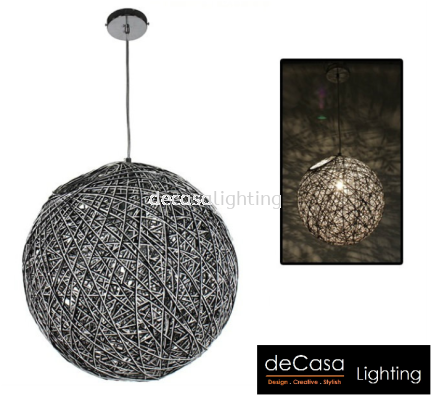 BAMBOO HANGING LIGHT - CM8038-50-BK+WT