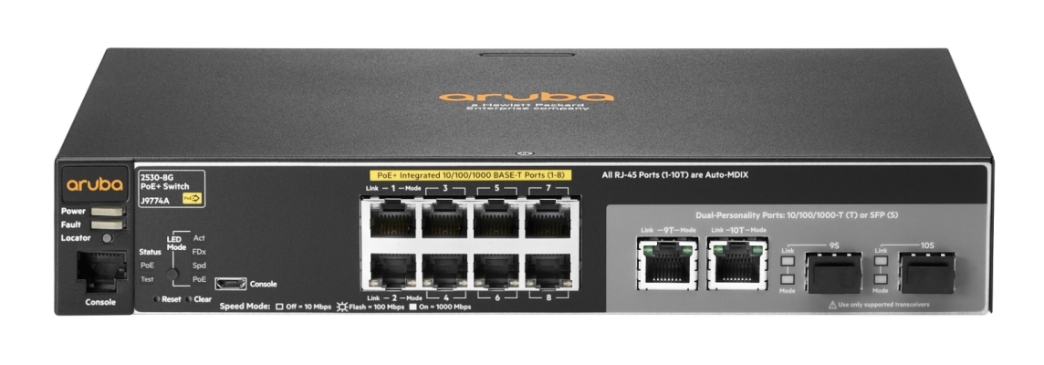 Aruba 2530 8G PoE+ Switch J9774A