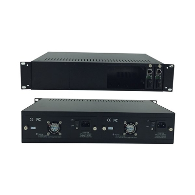 BELCO MCC14-D5V 19 Rackmount 2U Chassis for BELCO Fiber Media Converters