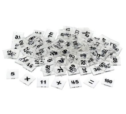 S9011 Transparent Numbers Tiles 1-100 (108pcs)