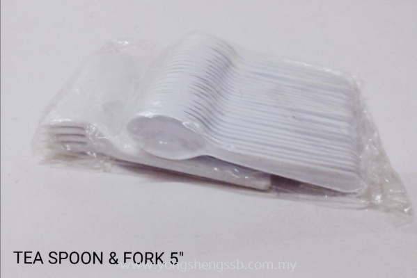 TEA SPOON & FORK 5" (TEASPOON) (50PCS/20PKT/BAG)