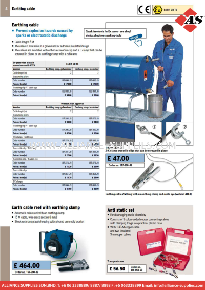 DENIOS Earthing Cables and Systems