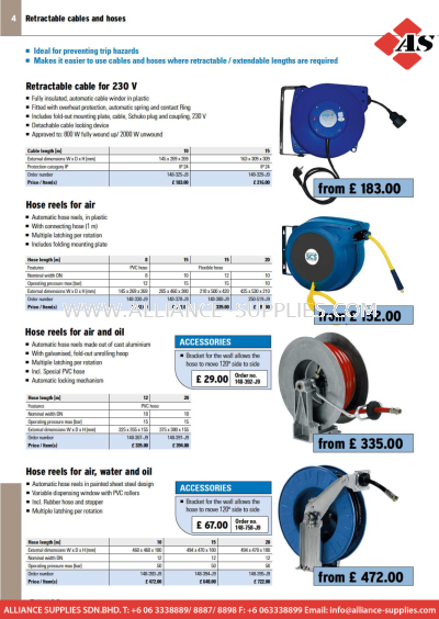 DENIOS Lubrication Technology, Cable Reels and Liquid Mixers