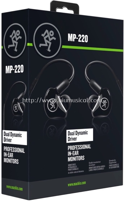 Mackie MP-220 Dual Dynamic Driver Professional In-Ear Monitors