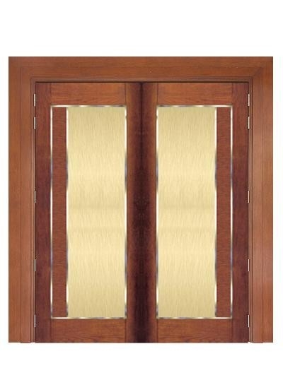 Pintu Kayu : USL-6 Pintu Depan Rumah Solid Double Pintu Kayu Solid & Pintu Kayu Carta Pilihan Warna Corak