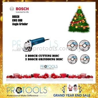 BOSCH GWS060 4" Angle Grinder - FREE 2 BOSCH CUTTING DISC + 2 GRINDING DISC