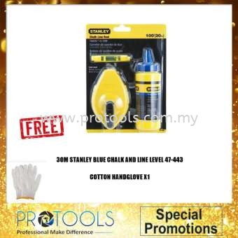 30M STANLEY BLUE CHALK AND LINE LEVEL 47-443