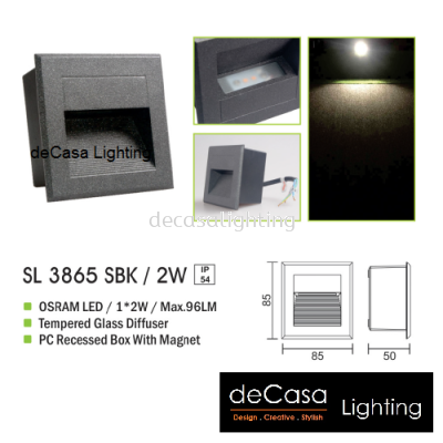 OUTDOOR LIGHT SL 3865 SBK 2W