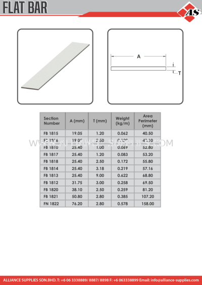 Aluminium Profile Flat Bar