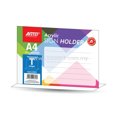 A4 ACRYLIC SIGN HOLDER HORIZONTAL T-SHAPE