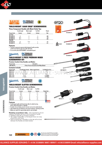 WILLIAMS Screwdrivers