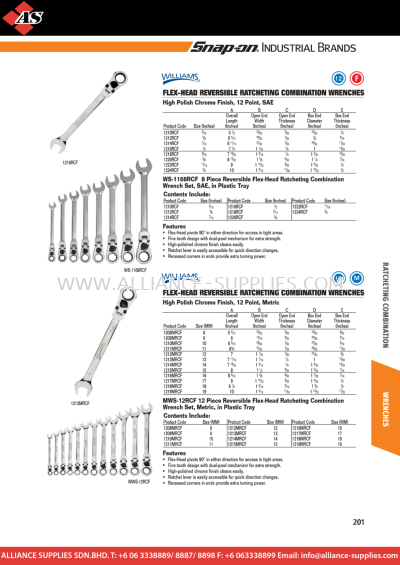  WILLIAMS Ratcheting Combination