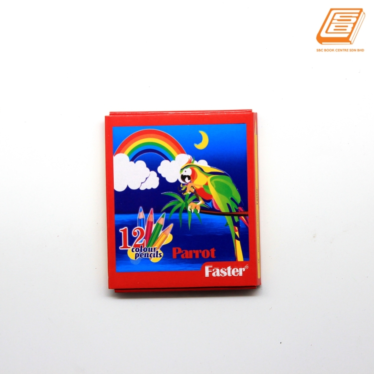 Faster - 12 Colour Pencils Parrot - (CP-F468-12S)