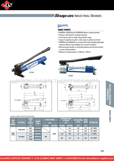  WILLIAMS Pumps