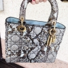 Lady Dior Medium Python Leather with GHW Christian Dior